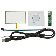 6 дюймов 4 провода резистивная сенсорная панель стекло 141x83 мм с USB контроллер комплект приглашений