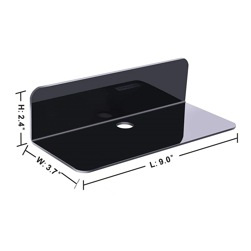 2 Pcs lot Acrylic Floating Wall Shelves Damage Free Expand Wall Space Small Display Shelf for Switch Smart Speaker