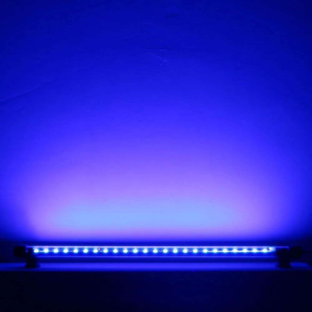 18-48 см, светодиодный светильник для аквариума, погружной светодиодный светильник для аквариума IP68, водонепроницаемый светильник для аквариума с вилкой США, DayNight D25 - Цвет: Blue 48cm