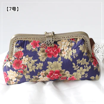 

ZAKKA Bronzing Cloth Coin Purse Package Embroidery Handmade Materials Kit Frame Lace Button Handbag Needlework Shoulder Totes Su