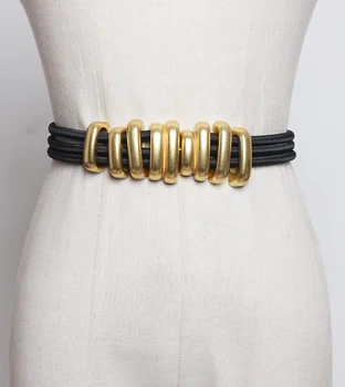 

Women 2020 news elastic blet spring metal buckle dress wasitband luxury brand designer belt