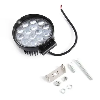 

Waterproof 42W LED Working Light 6500K Round Shape Car Auto Headlight with 14pcs*3W LEDs for 12V Vehicles