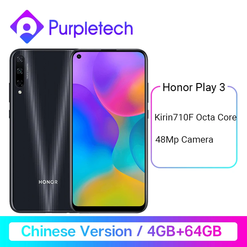 Honor Play 3 64GB 128GB Kirin 710 F восьмиядерный смартфон 48MP AI тройные камеры 6,39 "Android P мобильный телефон