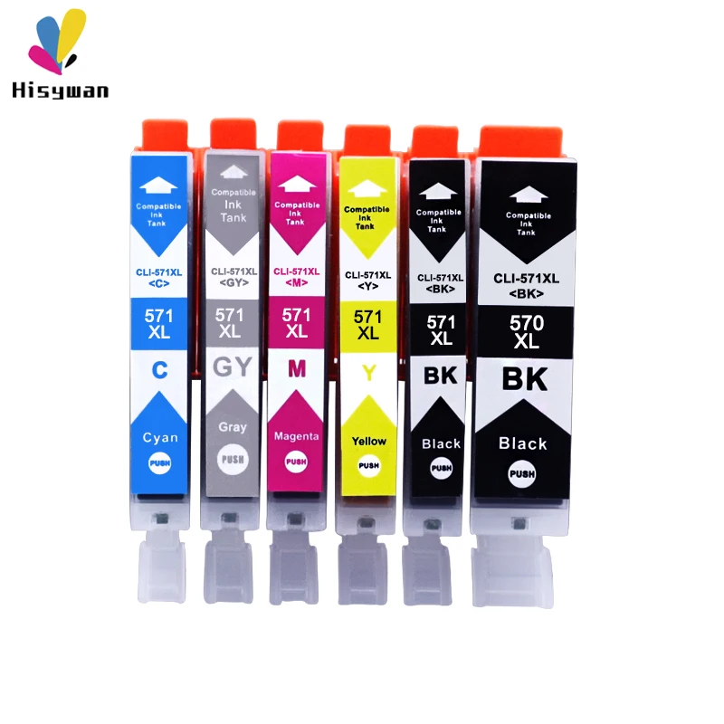 Картридж для принтера Canon PIXMA MG5750 MG5751 MG5752 MG5753 MG6850 MG6851 MG6852 с совместимыми чернилами
