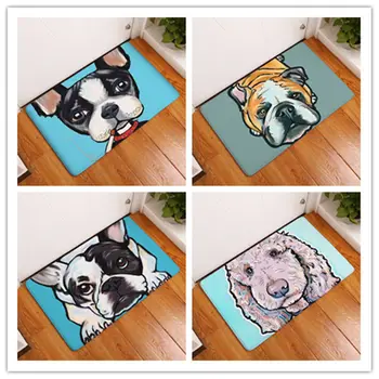 

Dog Animal Print Entrance Doormat Kitchen Rugs Door Mats Floor Mats Karpet Front Porch Rugs Foot Pad Tapete Home Decorations