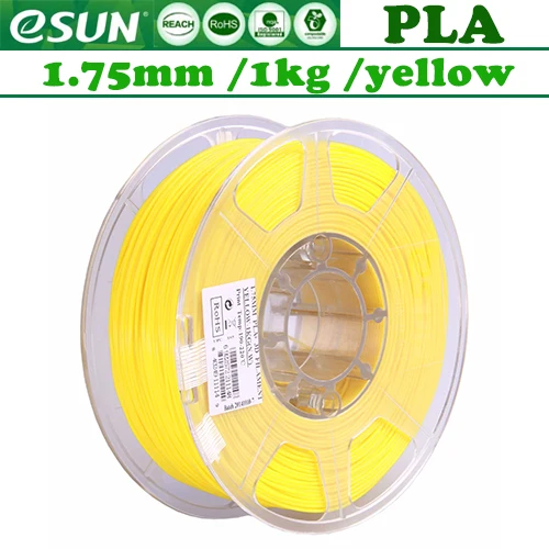 Нить для 3d принтера ESUN PETG PLA нейлоновая нить 1,75 мм 1 кг 340 м/много цветов/RU - Цвет: PLA YELLOW