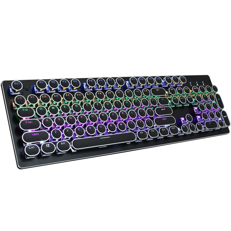 

V800 Gaming Mechanical Keyboard Blue Switch 104 Key Anti-Ghosting RGB/Mix Backlit LED USB Wired Keyboard for Gamer PC Laptop