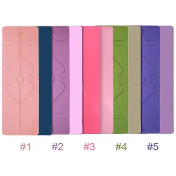 

183 * 61 * 0.6cm Yoga Mat Non-Slip Mat with Position Line Universal Outdoor Aerobics Elasticity Fitness Mat Durable