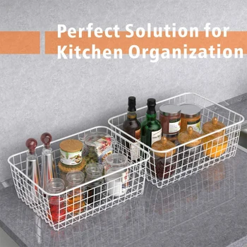 

Iron Storage Basket with Interlining Detachable Simple Hollow Living Room Desktop Snack Basket