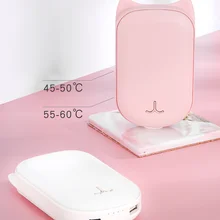 6000 мАч USB перезаряжаемая ручная грелка карманная двухсторонняя нагревательная Милая электрическая грелка для рук внешний аккумулятор для зарядки мобильных устройств