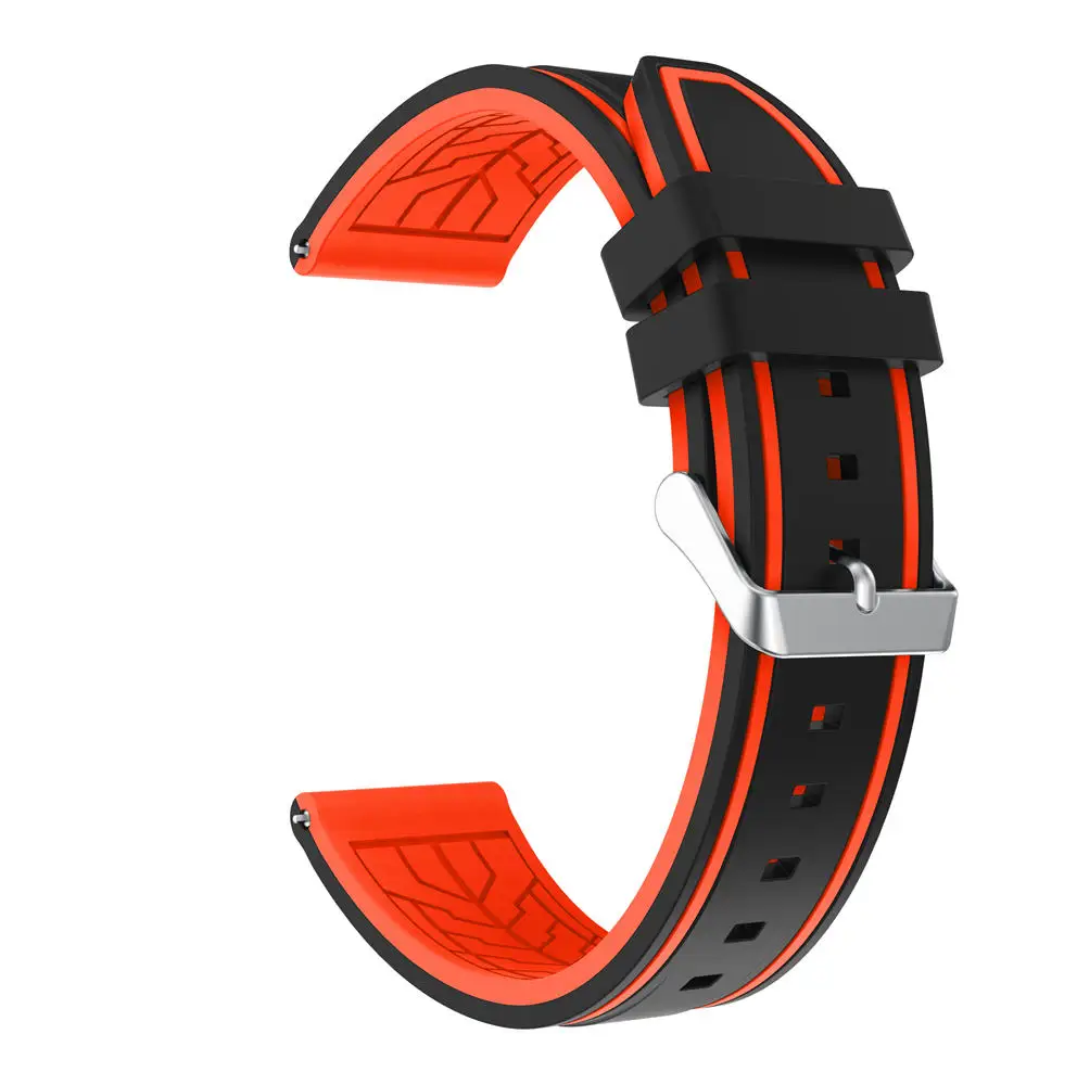 22MM Soft Silicone WatchStrap For Xiaomi MI Watch Color SmartBand Bracelet  WirstStrap Accessories Belt For Realme Watch S Correa|Watchbands| -  AliExpress