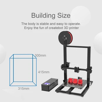 

Metal Structure Single Extruder Double Fan DIY 3D Printer Kit with Glass Bed Big Print Size Hot End 3D Drucker