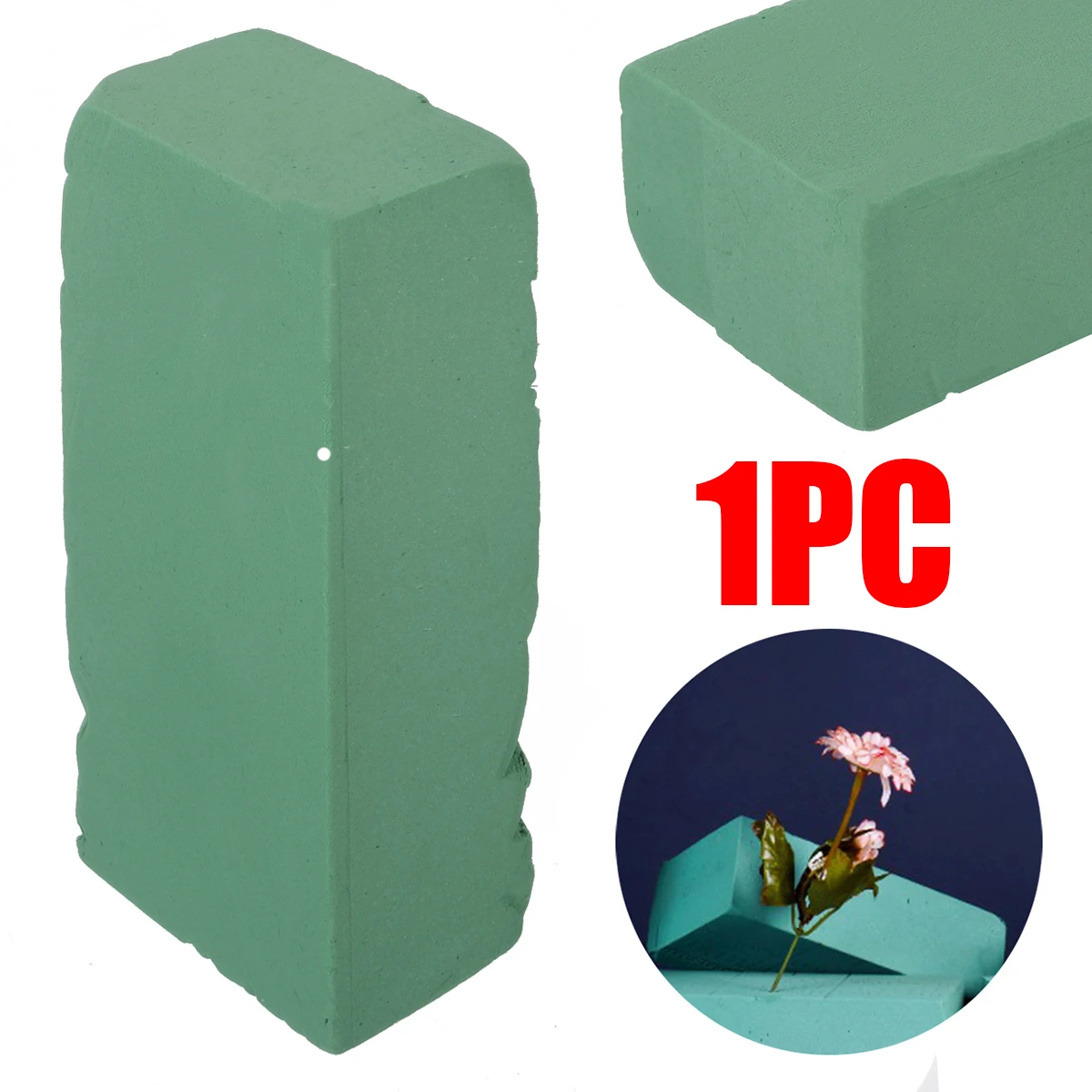 Flower Foam Brick Artificial & Dried Flowers Holder Green Foam Block