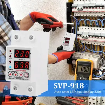 

220V 63A 40A Automatic Voltage Device Overvoltage Undervoltage Protective Equipment Relay Circuit Protector