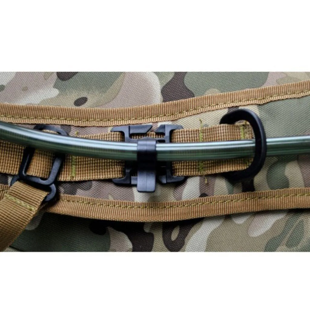 Hydration Pack Water Bladder Drinking Tube MOLLE Webbing Clip Holder Plastic Dia. 8-10 mm