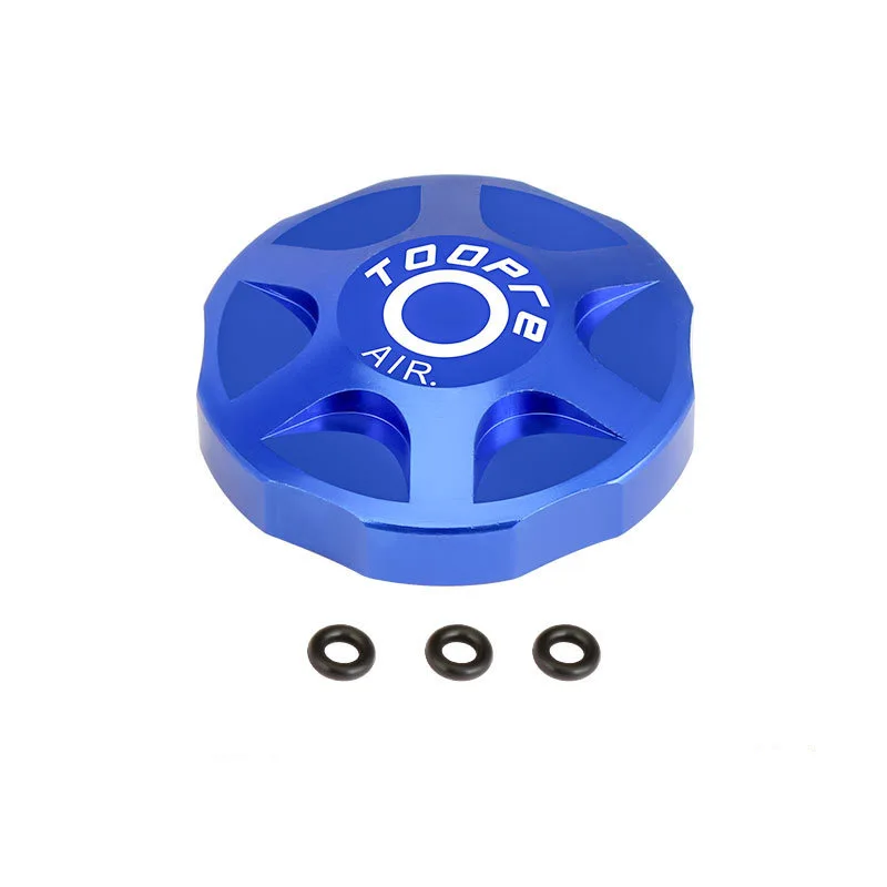 OTOTEC 2 Ensembles Couvercles Suspension Fourche Vélo - Capuchons Valve Air Compatible Manitou Fox (Noir/Rouge)