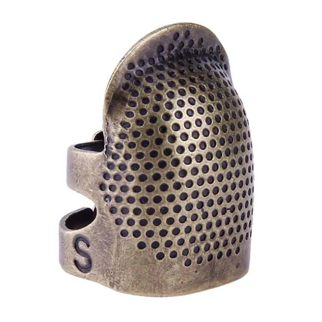 Медный протектор для пальцев, иглы, наперсток, Винтажный Золотой Регулируемый наперсток, наперсток для дома, иглы, художественные инструменты для шитья и рукоделия, аксессуары
