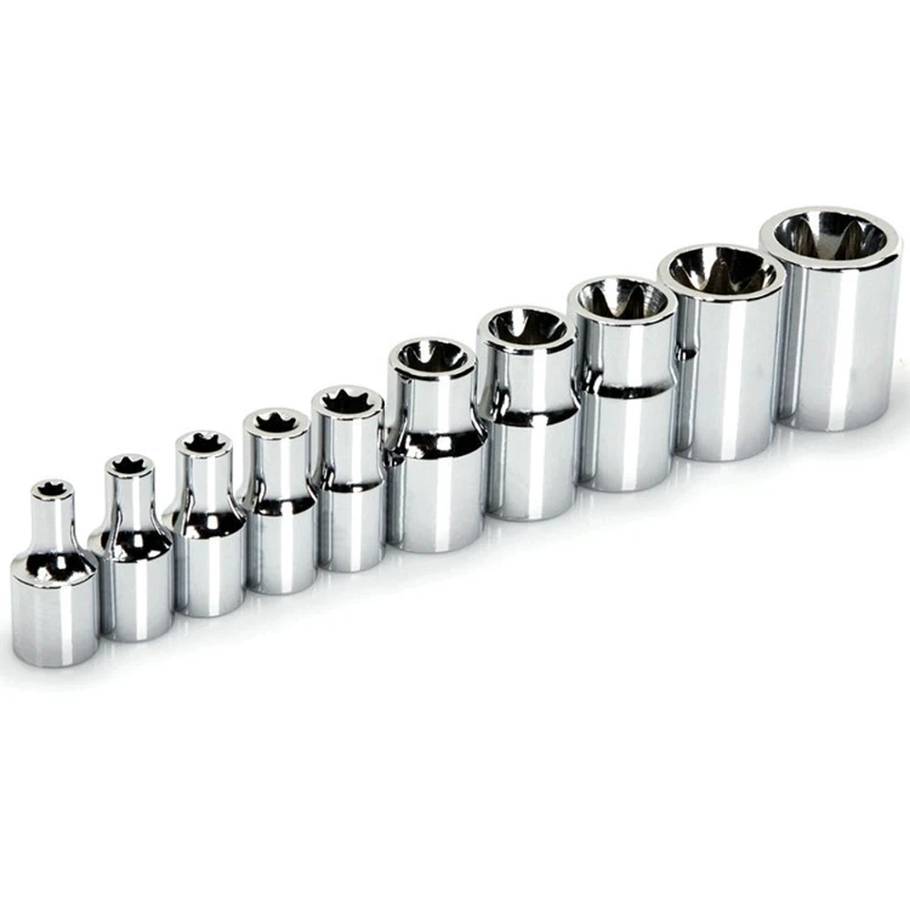 Автомобильные аксессуары Torx звезда розетка E Тип 1/" розетки E4 E5 E6 E7 E8 3/8" розетки E10 E12 E14 E16E18 ручной инструмент для ремонта квадратное отверстие
