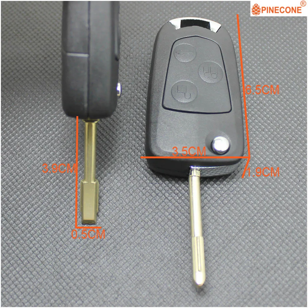 Чехол для ключей PINECONE для Ford Mondeo Fiesta Focus KA Transit Car Key 3 кнопки FO21 Blade модифицированный пустой корпус для дистанционного ключа Fob Shell Cover