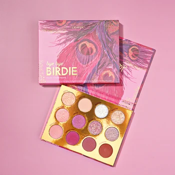 

Colourpop glitter and matte 12 Colors bye bye birdie shadow palette