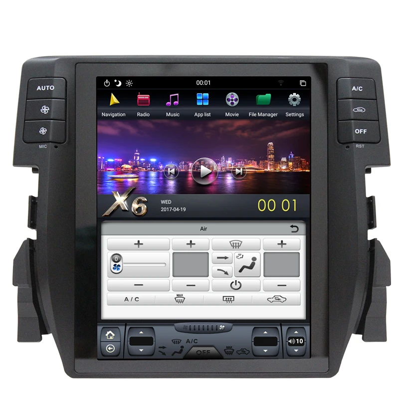 Clearance NAVITOPIA 10.4inch 4G+64GB Tesla Style Vertical Screen Android 8.1 Car DVD GPS Navigation for Honda Civic 2016 2