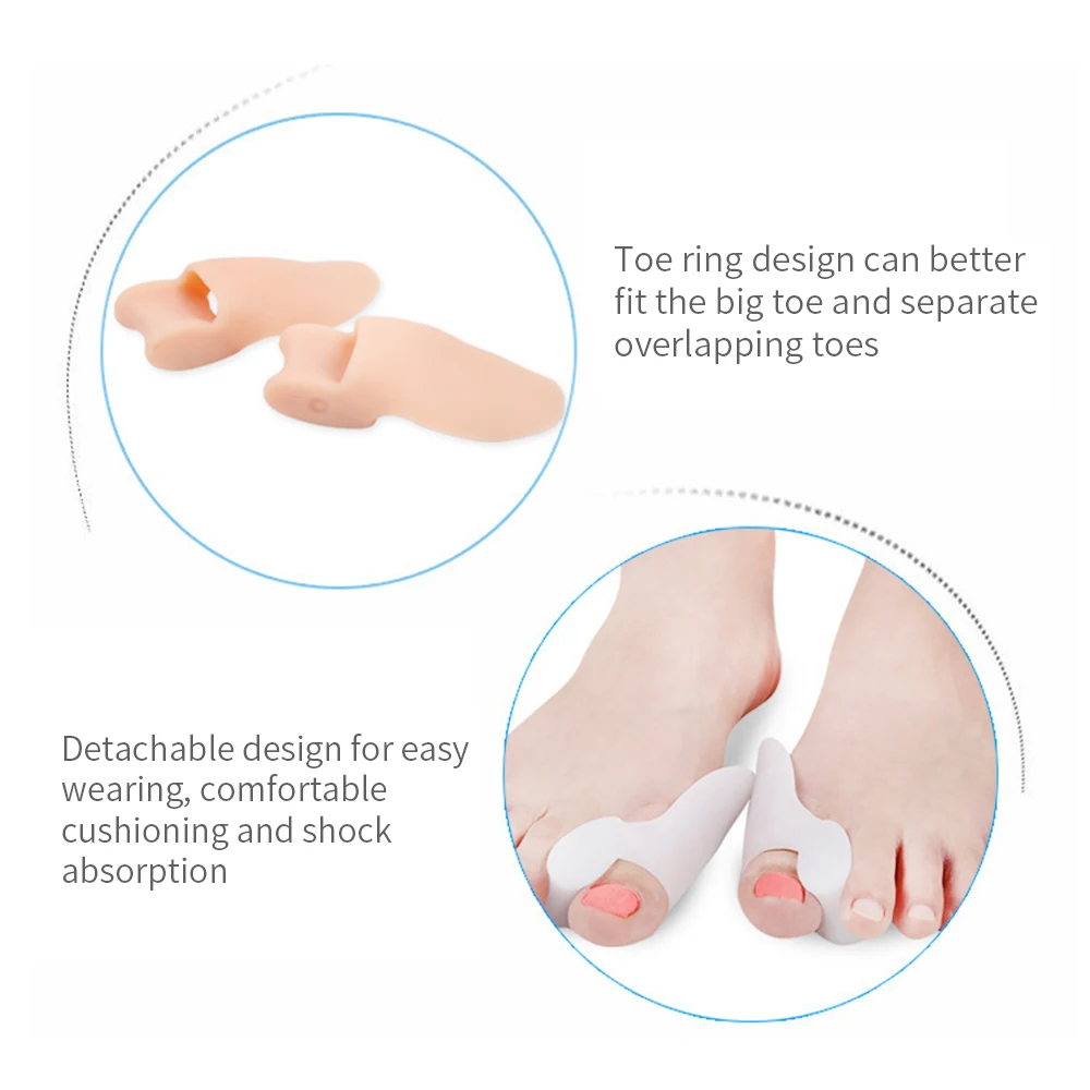 1Pair Gel Foot Care Tool Bunion Corrector Bone Big Toe Protector Hallux Valgus Straightener Toe Spreader Pedicure