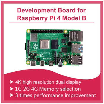 

Development Board w/ Gigabit Ethernet Dual-Band WiFi Bluetooth 5.0 4K Dual Display for Raspberry Pi 4 Model B 4B Linux 2/4G RAM