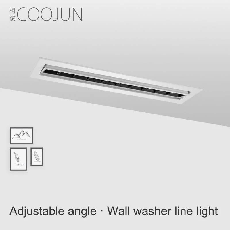 

COOJUN LED Spotlight Line Spot Light 5W 10W 15W Embedded Adjustable Angle No Main Light Minimalist Creative Ceiling Lights 220V