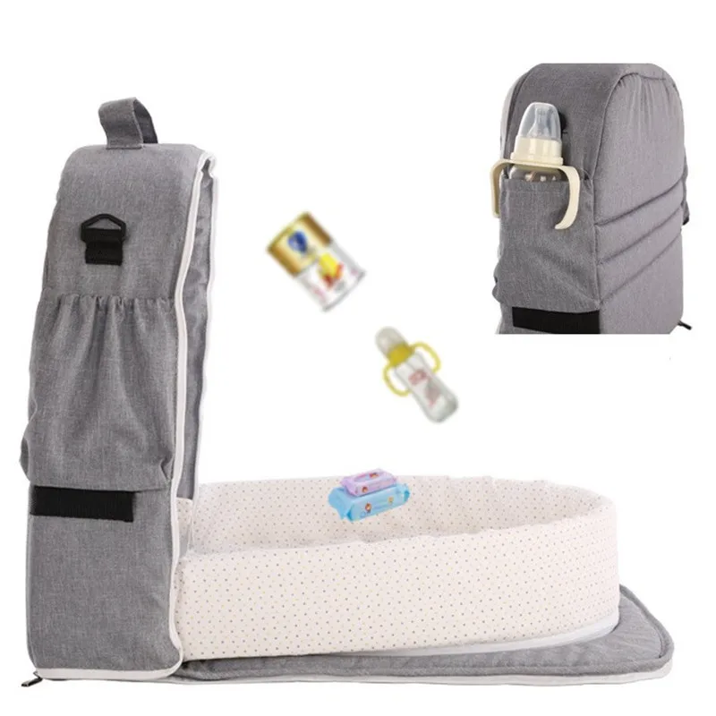 Portable Bassinet For Baby Bed Travel Foldable Sun Protection Mosquito Net Breathable Infant Sleeping Basket (include Free Toy)