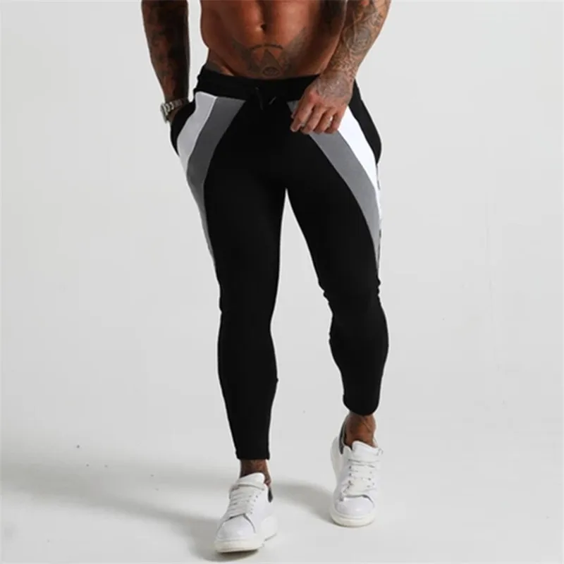 Спортивные мужские спортивные брюки для бега, облегающие спортивные брюки для бега, брюки для тренировок, спортивные штаны, эластичные леггинсы, брюки для бега - Цвет: Черный