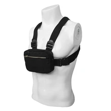 Черная поясная сумка в стиле хип-хоп, уличная одежда, функциональная нагрудная сумка, камуфляжная сумка через плечо