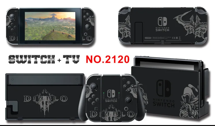 1set New Cute Anime Full Body Sticker for NS Switch Protective Cover Skin Colorful Art for Game Console Joy-Con Controller Decor
