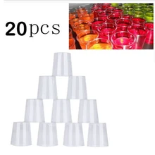 20 шт 30 мл прозрачные экологические пластиковые стаканчики одноразовые кофейные чайные молочные стаканчики аксессуары для питья вечерние барные чашки на день рождения