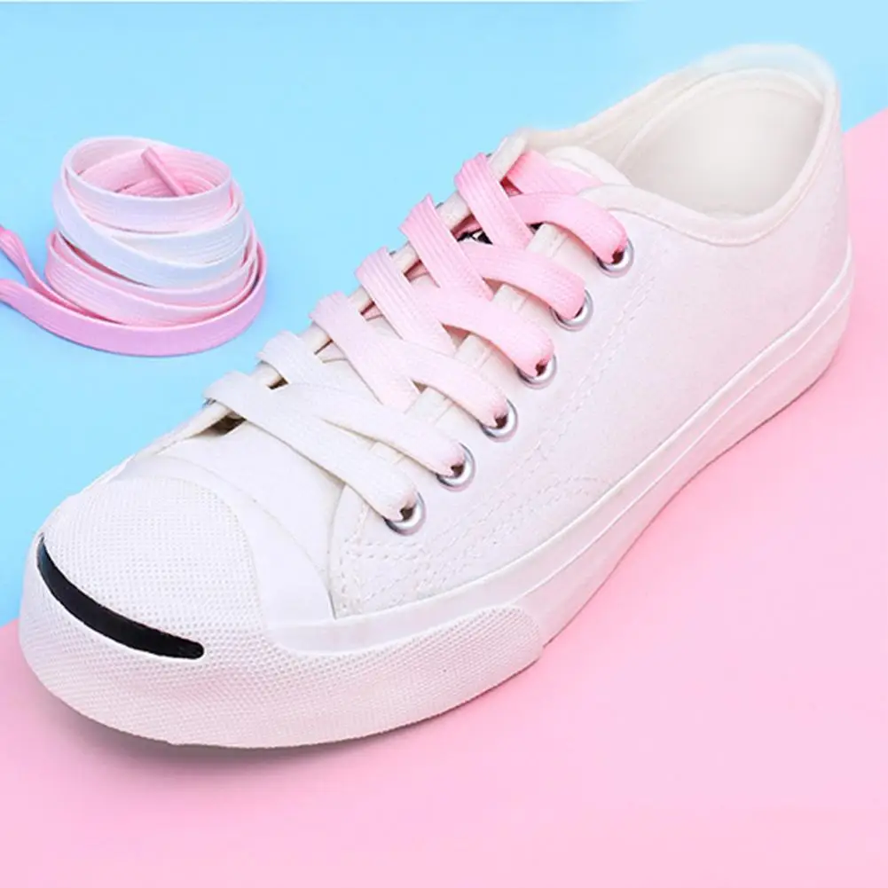 Плоский градиент цвета конфеты цветная обувь шнурки Кемпинг ботинки шнурки Холст пользу