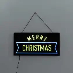 Подвесной Счастливого Рождества светодиодный знак доска свет вечерние полимерная для домашнего декора Коммерческое Освещение Реклама