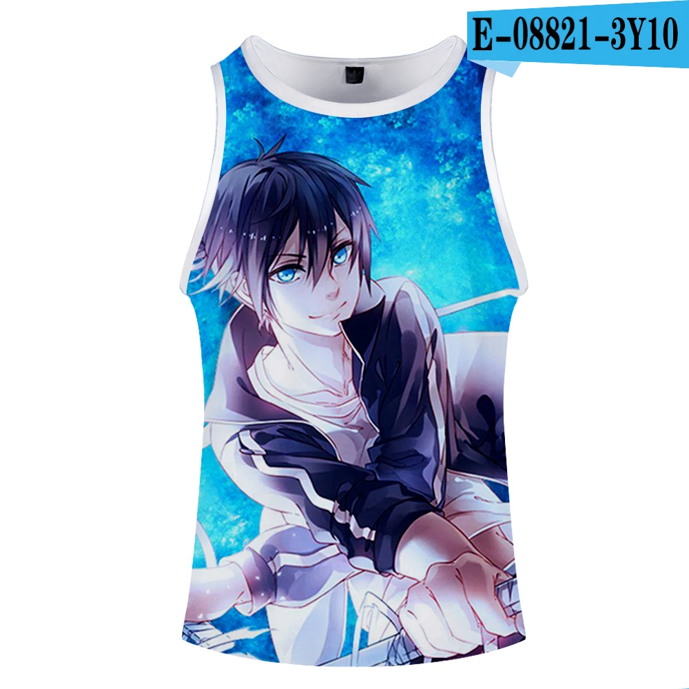 Noragami мультяшный жилет унисекс Топ уличный стиль Мода Лето Без Рукавов бег принт Новинка Топ Роскошный Harajuku Hokage - Цвет: 17
