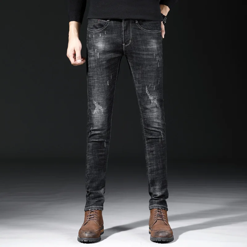 Мужские классические узкие блестящие винтажные ковбойские джинсы Pantalones Hombre мужские мягкие черные байкерские Masculino джинсовые комбинезоны мужские s брюки