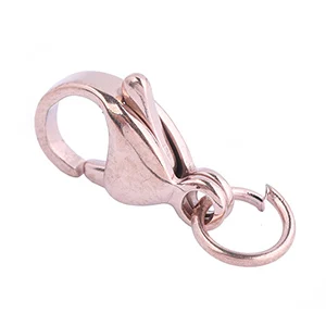 rose gold Reidgaller, 10 шт., 13*9 мм, розовое золото, нержавеющая сталь, застежка-карабин, для изготовления ювелирных изделий, ожерелья, сделай сам, фурнитура - Цвет: rose gold