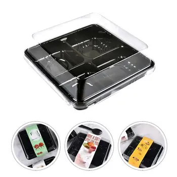 

1 Set Of 20Pcs Four Grid Packing Box Dessert Tray Disposable Takeout Container Four Gexi Point Packing Box Kitchen Supplies