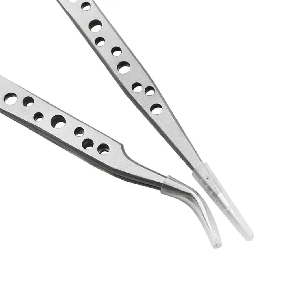 9 отверстий прецизионный Пинцет матовый яркий наконечник 1,5 мм пинцет прямой локоть пинцеты для ногтей инструменты для ногтей