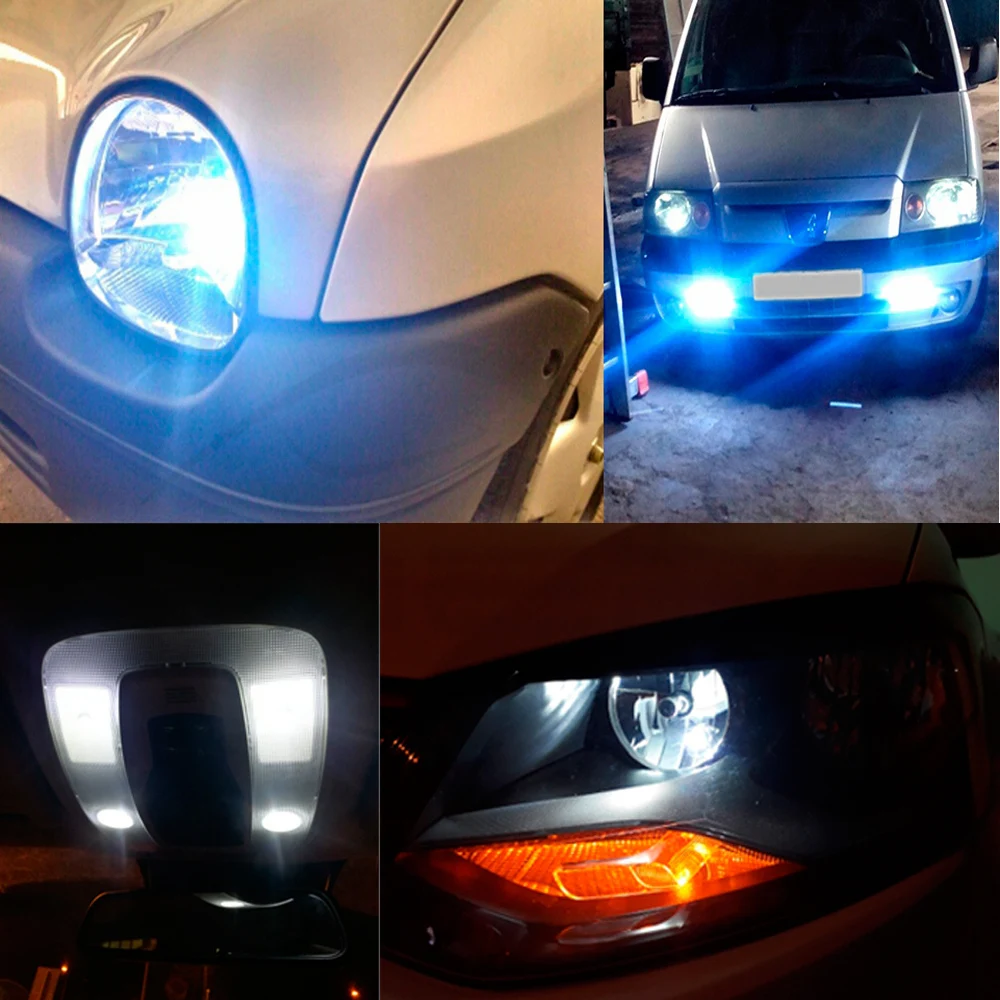 Hviero T10 Canbus W5w 194 5050 White Blue Red 5Led Car Auto Light Error DC 12V Bulbs Reading Lamp Door Light Signal Light Marker Led
