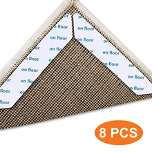 8 шт./компл. Коврик противоскользящий патч мягкие захваты для коврика черный антикерлинг держатель для коврика Противоскользящий коврик патч D40