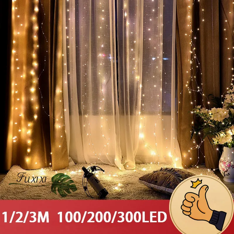 

Garland Curtain Christmas Lights Christmas Decoration Led Curtain Lights Led String Fairy Lights Garland on The Window Navidad