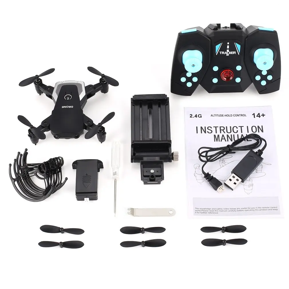 808 мини карманный складной FPV RC Квадрокоптер Дрон с 720P HD Регулируемая Wi-Fi камера в режиме реального времени удержание высоты Безголовый режим - Цвет: black with 0.3MP