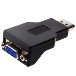 Черный адаптер DisplayPort Male-VGA Female