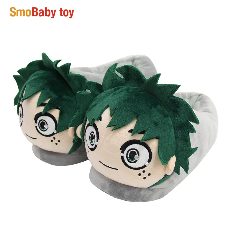 

28cm Anime My Hero Academia Midoriya Izuku Deku Cosplay Home House Shoes Autumn&Winter Indoor Plush Slippers Christmas Gift
