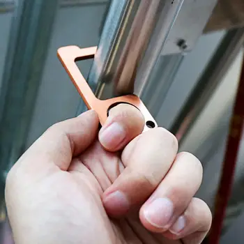 

EDC Door Opener Portable Key Hook Tool Non-contact Contact Press Aseptic Portable Elevator Hygiene Tool