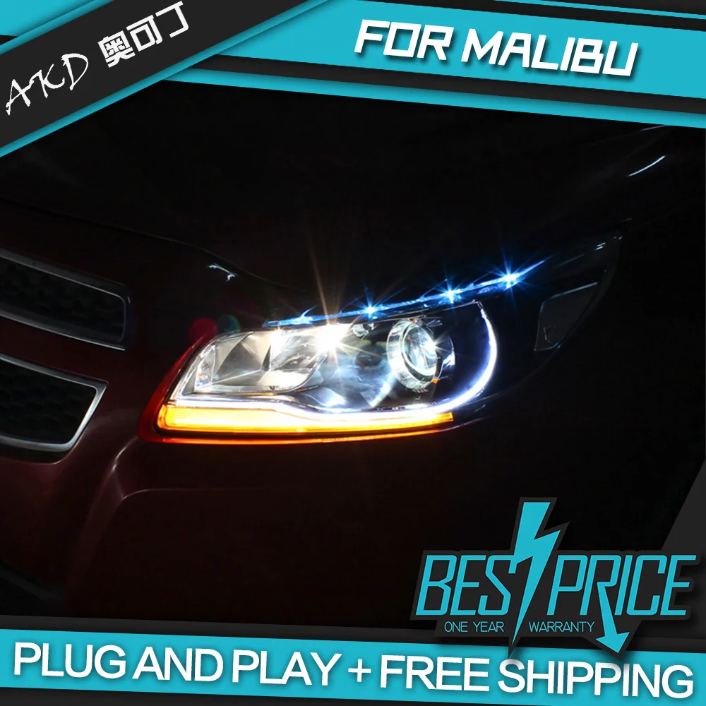 Автомобильный Стайлинг фара чехол для Chevrolet Malibu фары 2012-2015 светодиодный задний