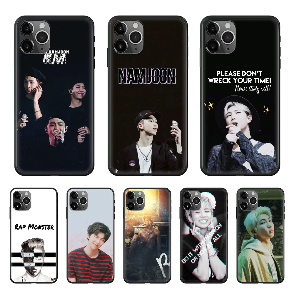 Jimin Suga RM Bangtan Boys чехол для телефона iphone 4 4S 5 5C 5S 6 6S PLUS 7 8 X XR XS 11 PRO SE 2020 MAX черный мягкий