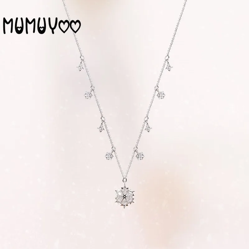 

Fashion jewelry high quality swa, glamour dreamy snowflake romantic star crystal women necklace clavicle chain